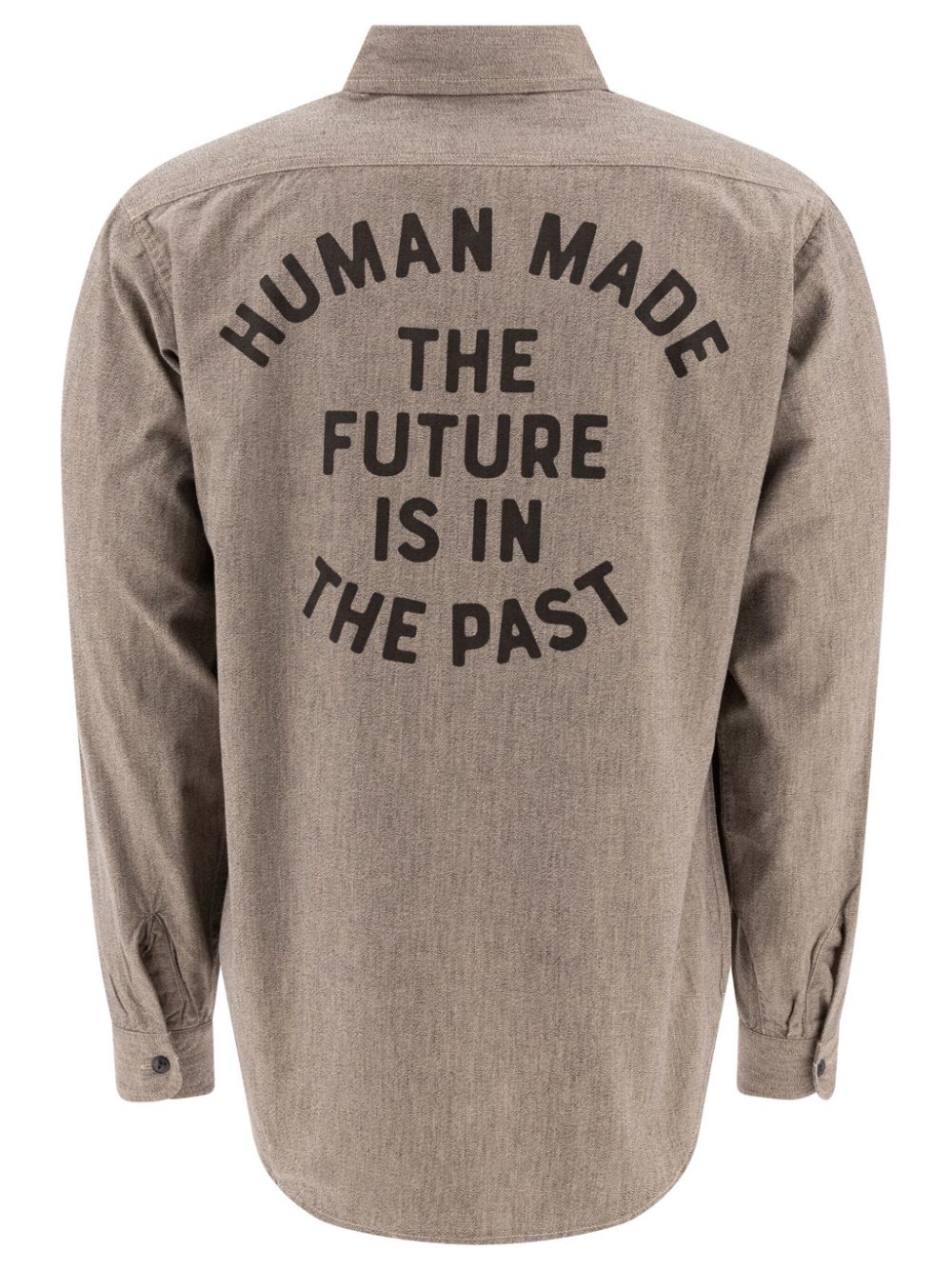 Human Made slogan-print shirt - Grijs