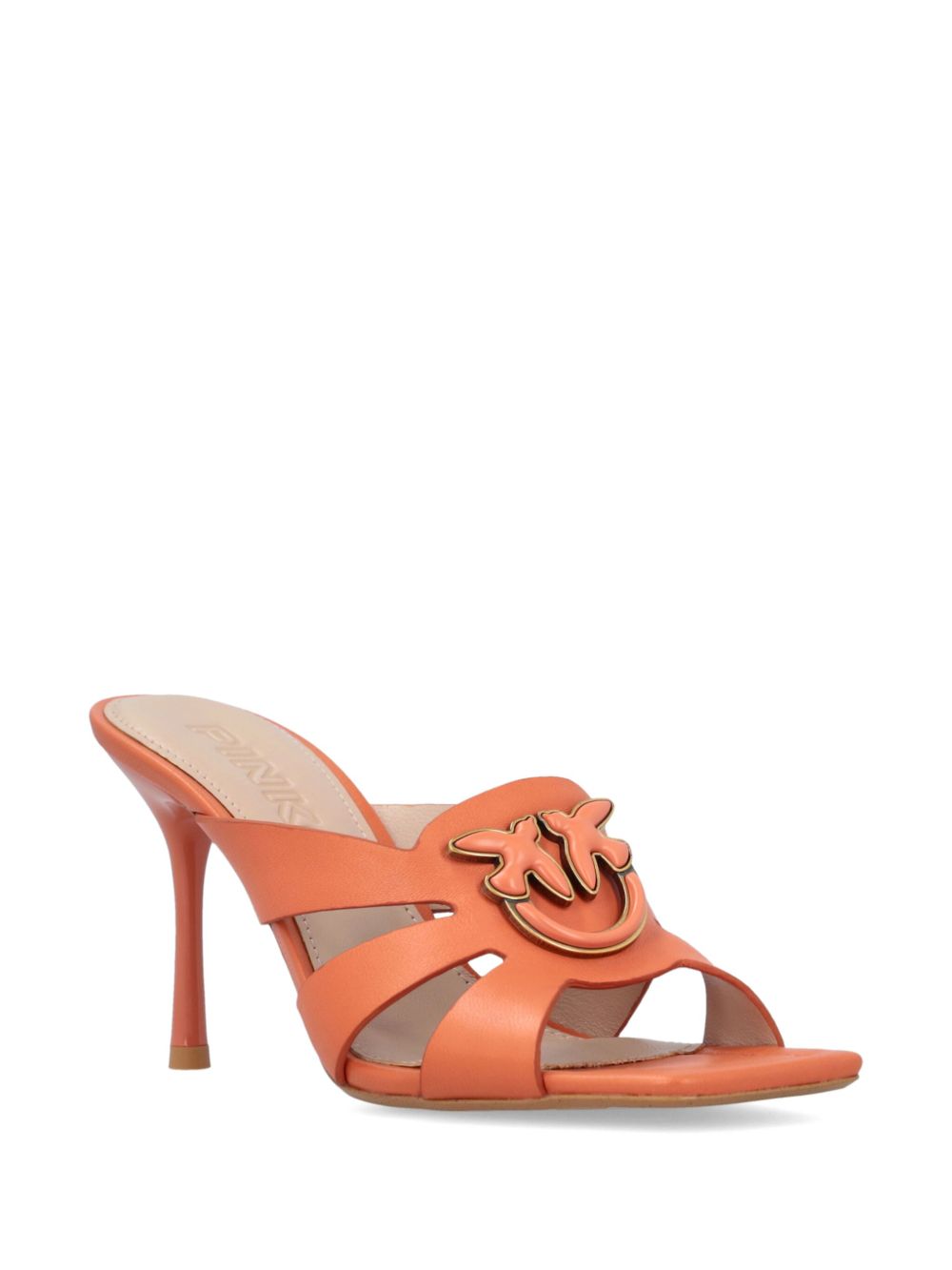 PINKO Sandalen met Love Birds-plakkaat - Oranje