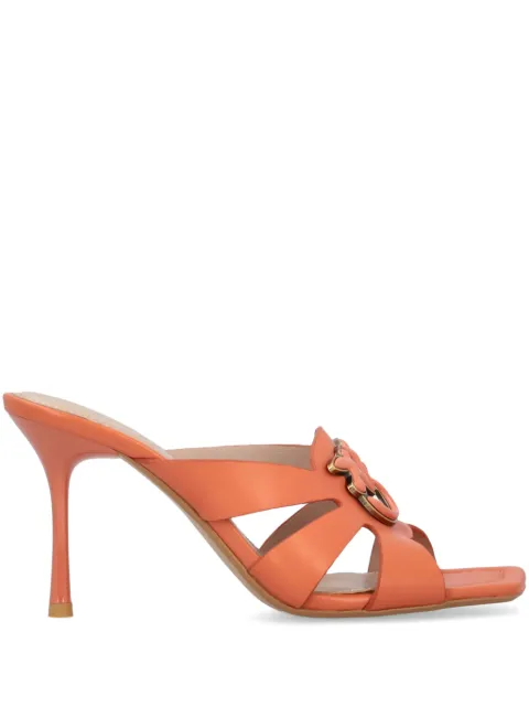 PINKO Love Birds-plaque sandals 