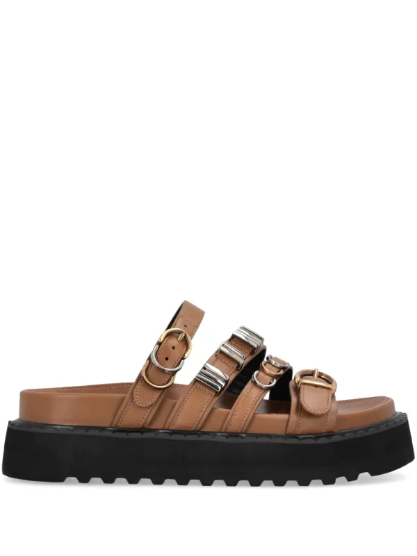 PINKO Leather Sandals Brown FARFETCH JO - Main Image