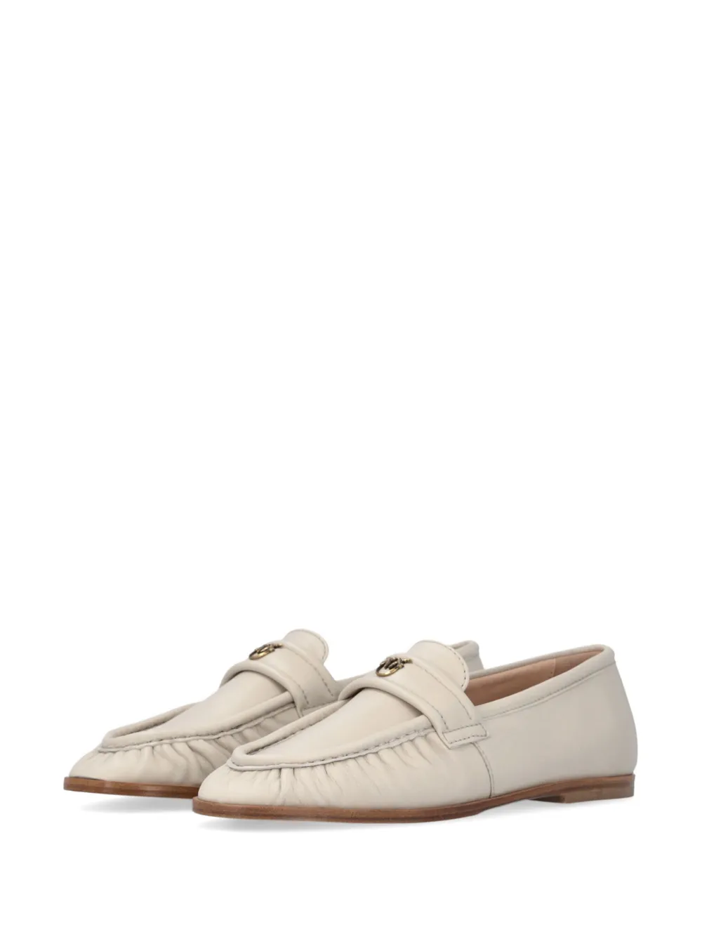 PINKO Loafers met logoplakkaat Beige