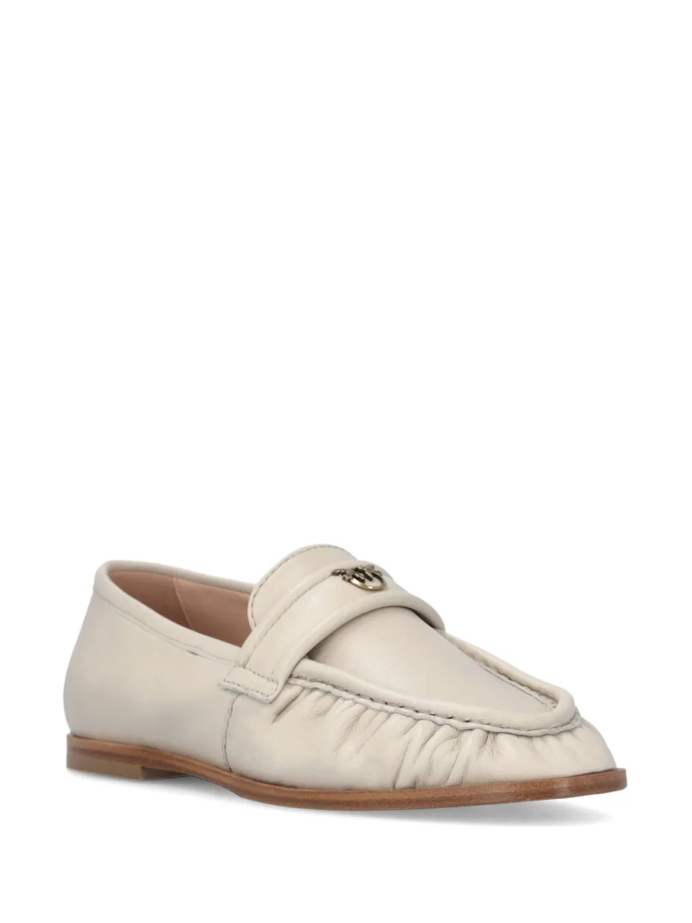 PINKO Loafers met logoplakkaat - Beige