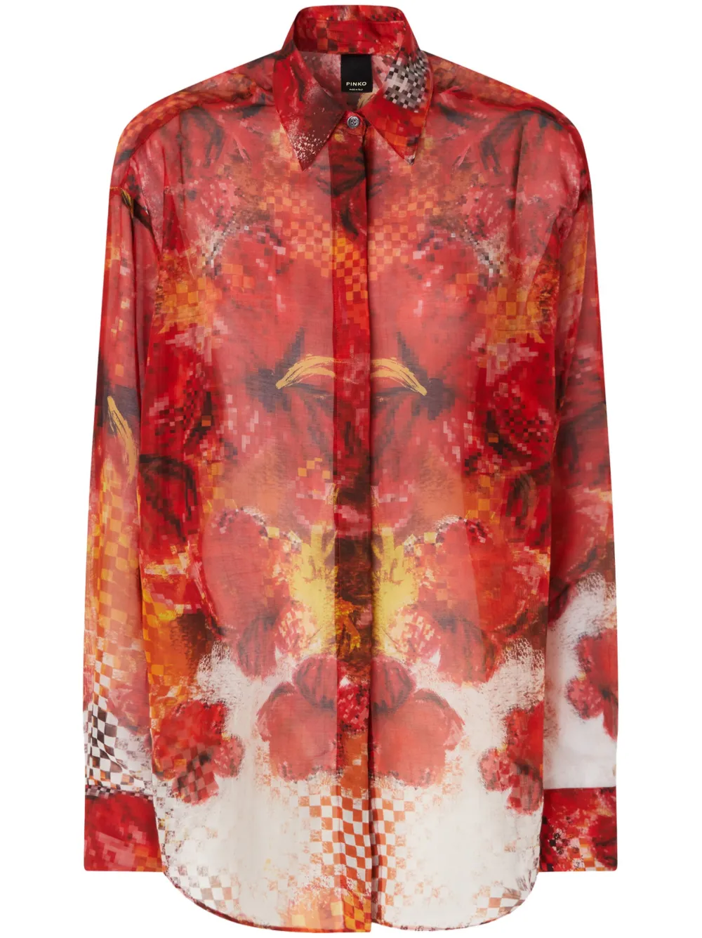 PINKO Overhemd met bloemenprint Rood