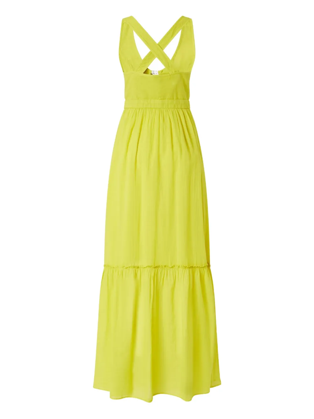 PINKO cross-back tiered maxi dress Geel