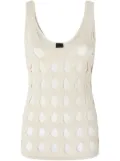 PINKO cut-out knit top - White