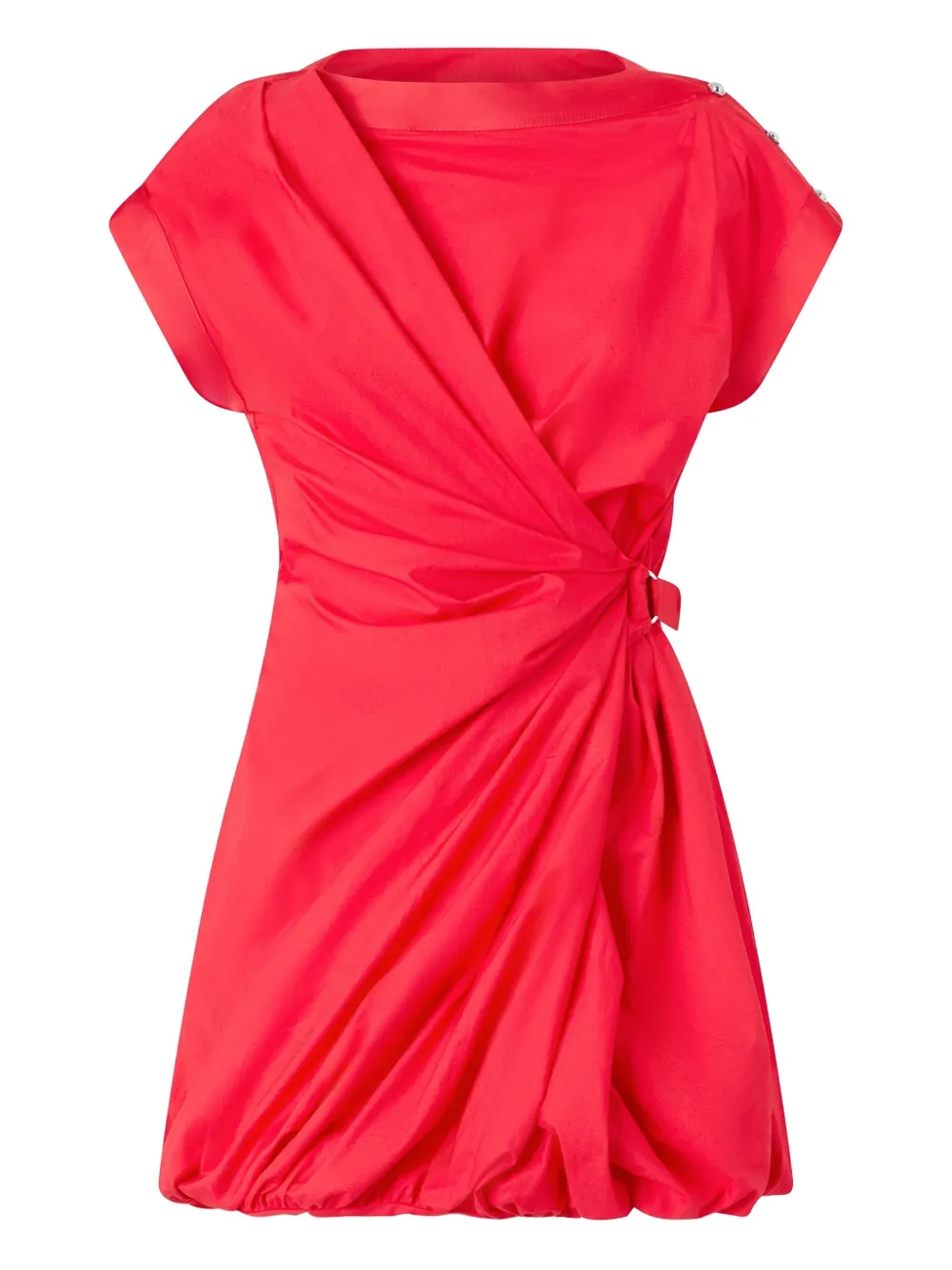 asymmetrical draped mini dress