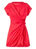 PINKO asymmetrical draped mini dress - Red
