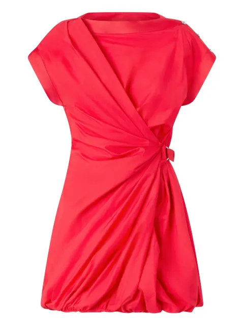 PINKO asymmetrical draped mini dress