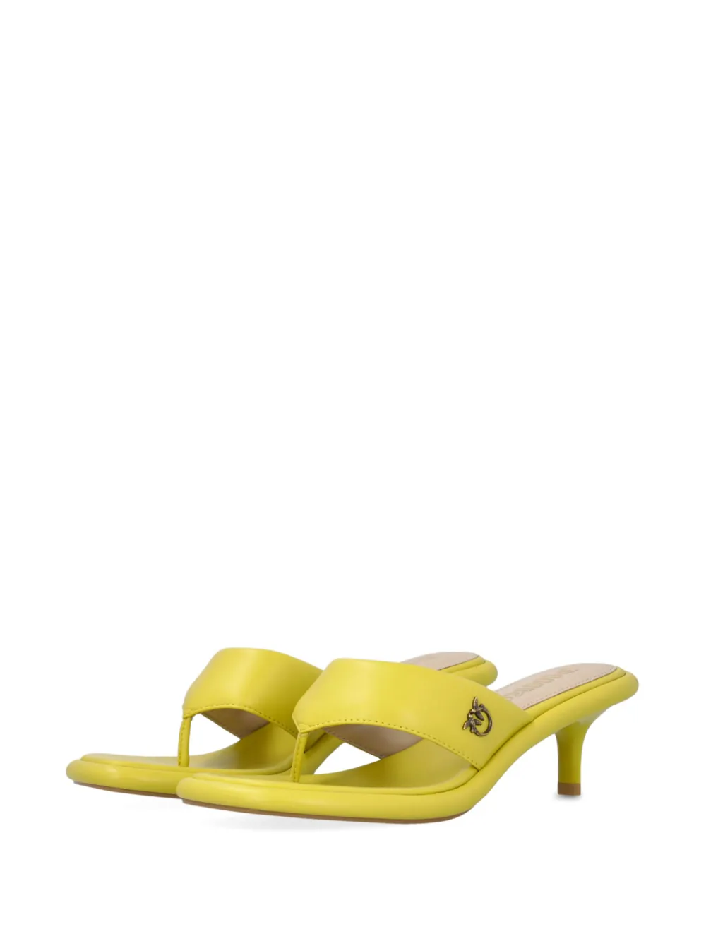 PINKO Love Birds-plaque sandals Green