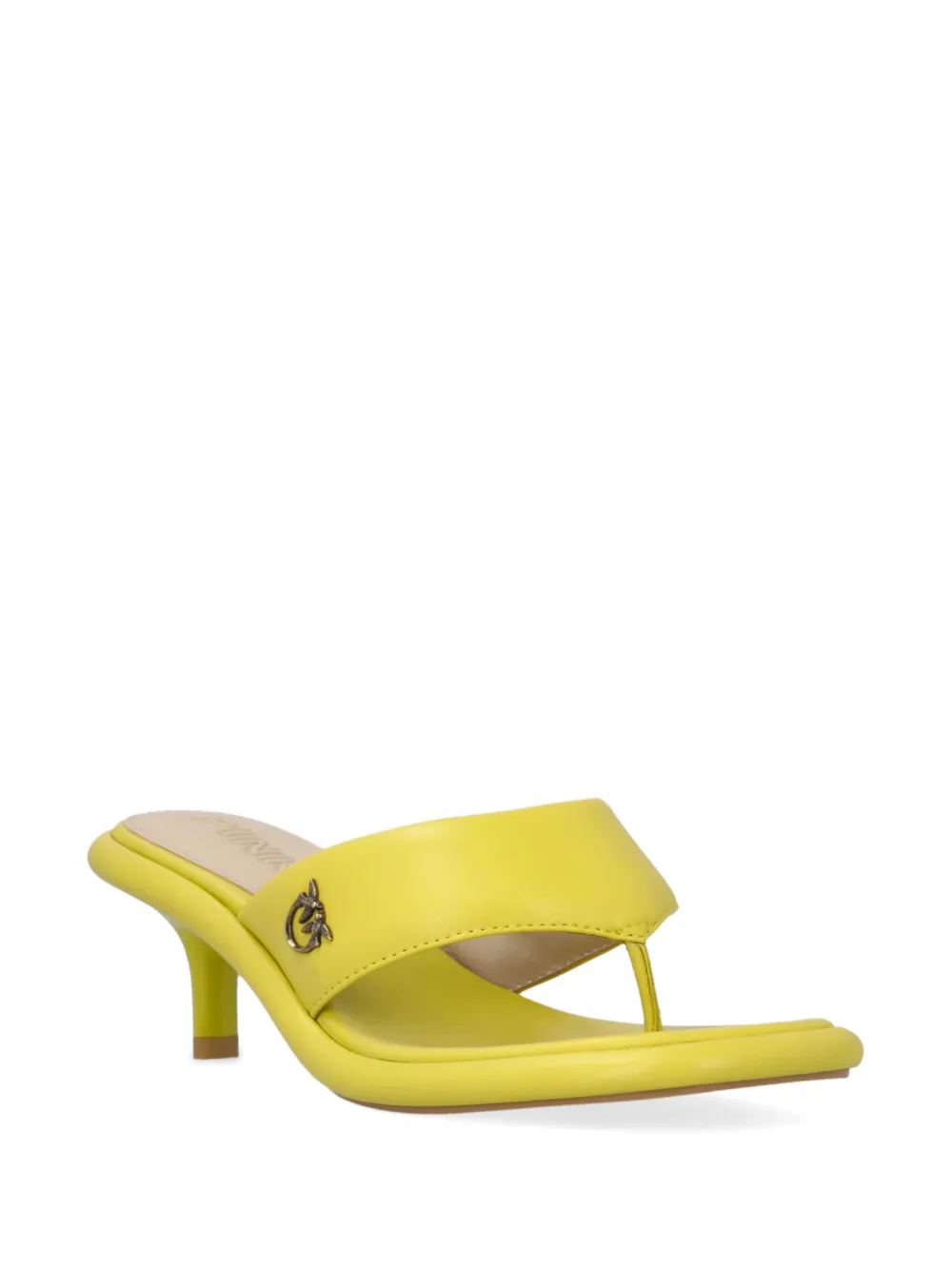 PINKO Love Birds-plaque sandals Green