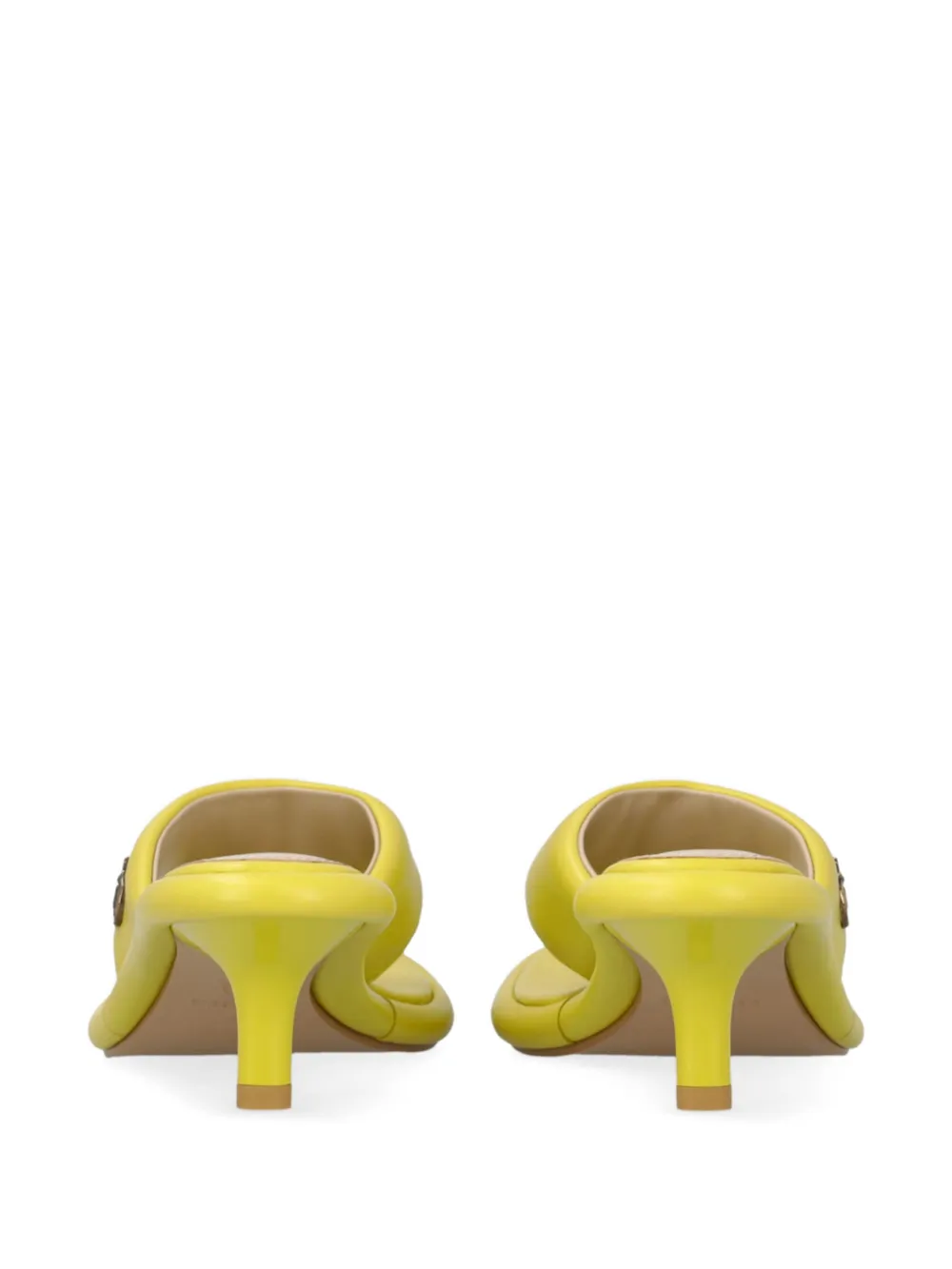PINKO Love Birds-plaque sandals Green