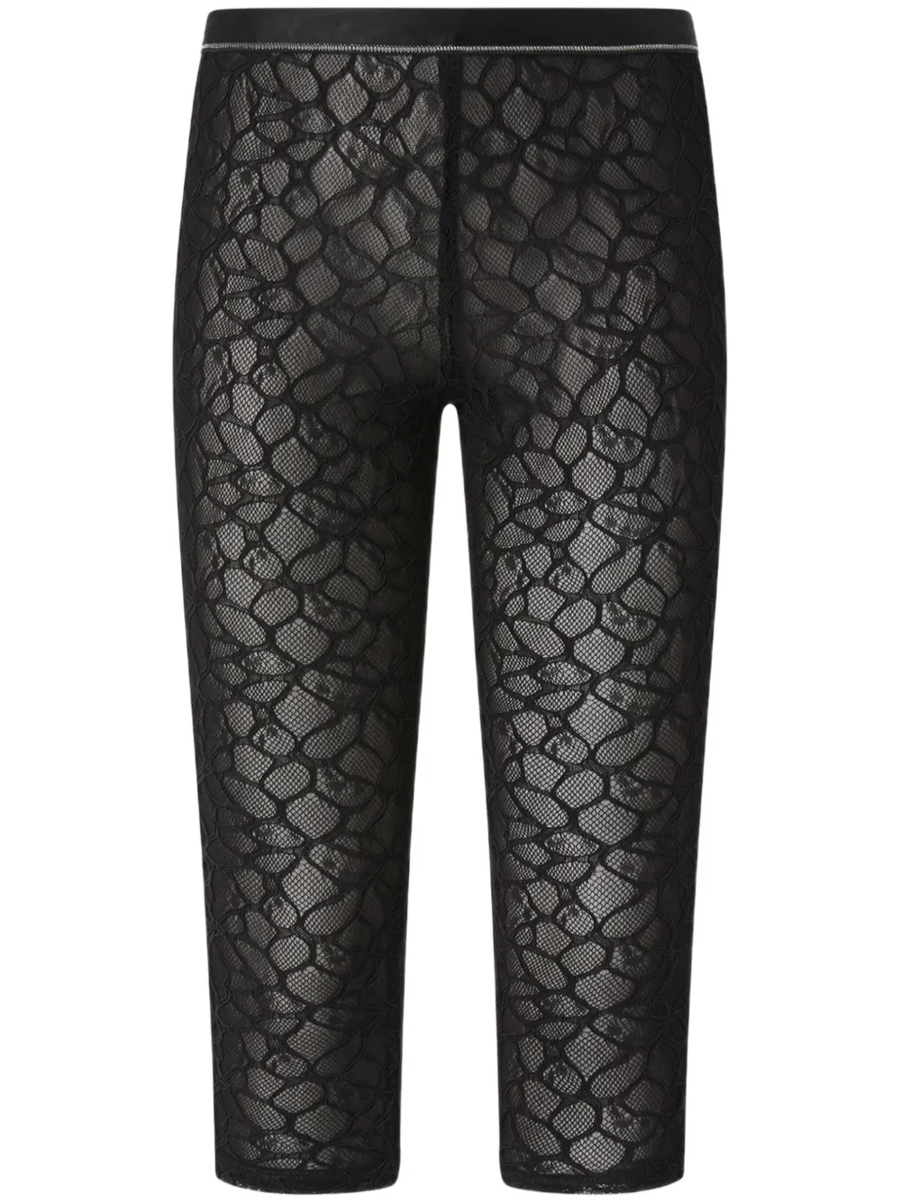 PINKO Mesh legging met kant Zwart