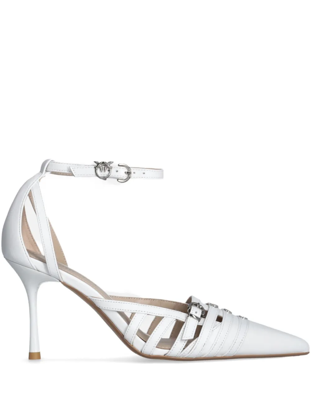 PINKO 85mm pointed-toe pumps White