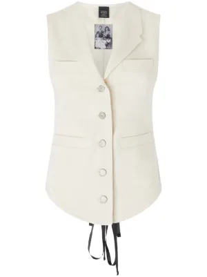 アウターその他 PINKO Woman Waistcoat White 104931A213 Z07 PINKO Women's Waistcoats → Shop Elegant and Refined Waistcoats