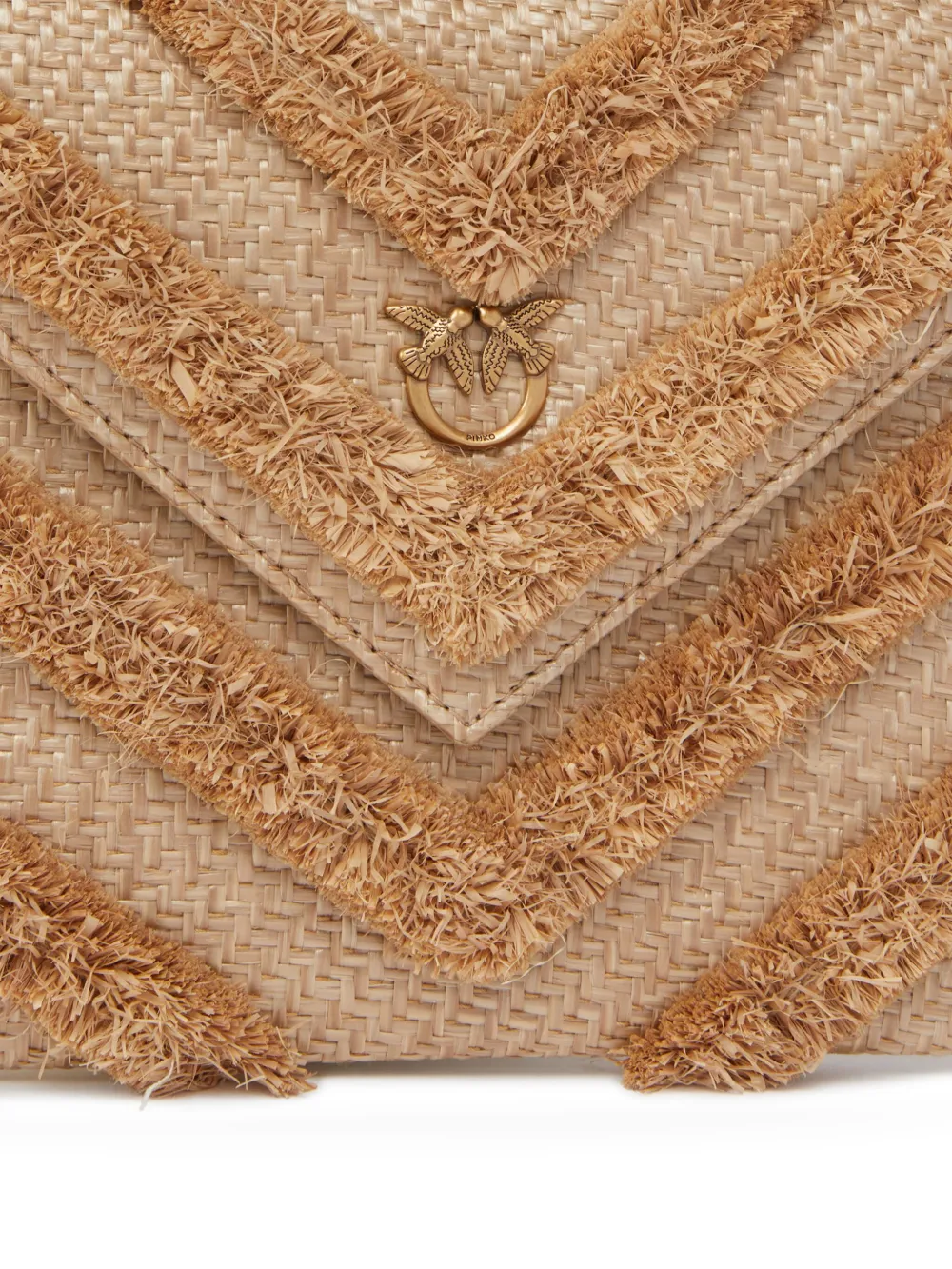 PINKO Raffia clutch Beige