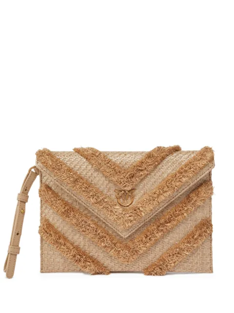 PINKO bolsa de mano de rafia