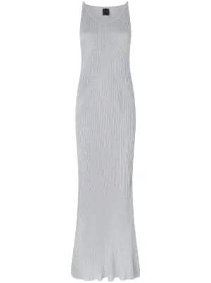 pinko ruched flared dress PINKO flared-sleeve Slit Dress | Blue