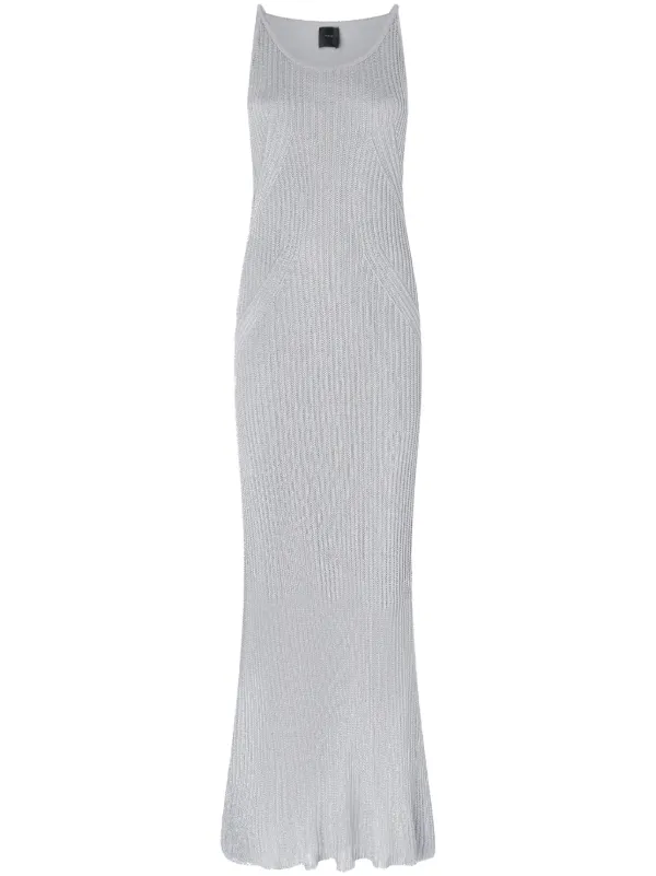 PINKO 25SS ドレス-ロング グレー系 PINKO ニット ロングドレス | グレー | FARFETCH JP