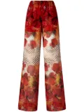 PINKO patterned palazzo pants - RZ8 MULTICOLOUR: RED/WHITE