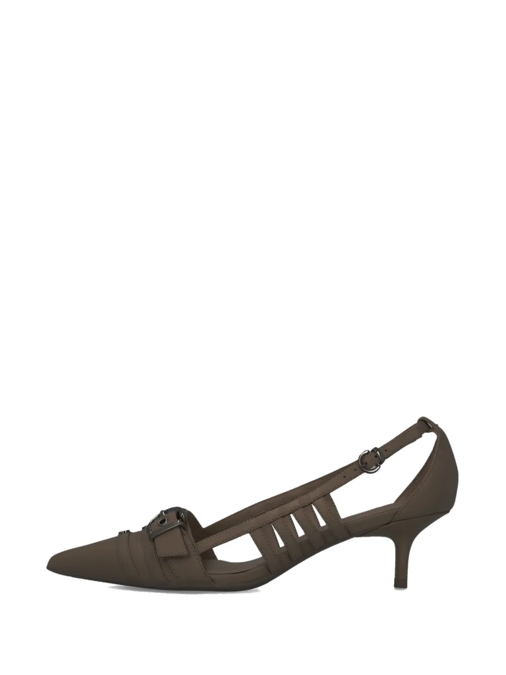 Shop Pinko 50mm Leather Slingback Pumps In Neutrals