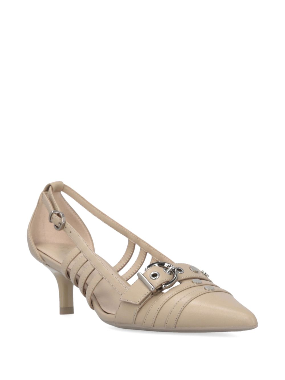 PINKO Leren pumps met bandjes - Beige