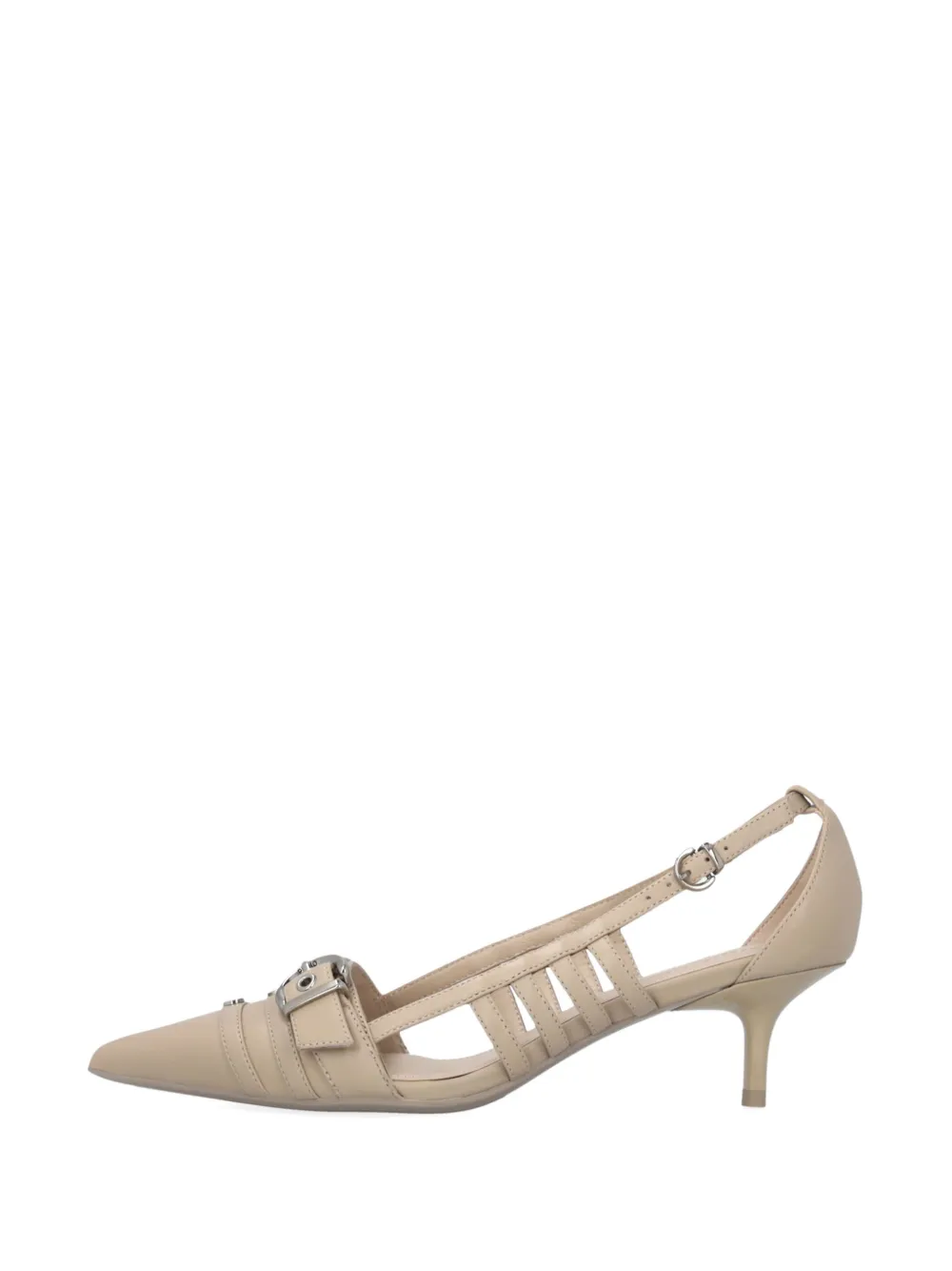 PINKO Leren pumps met bandjes Beige