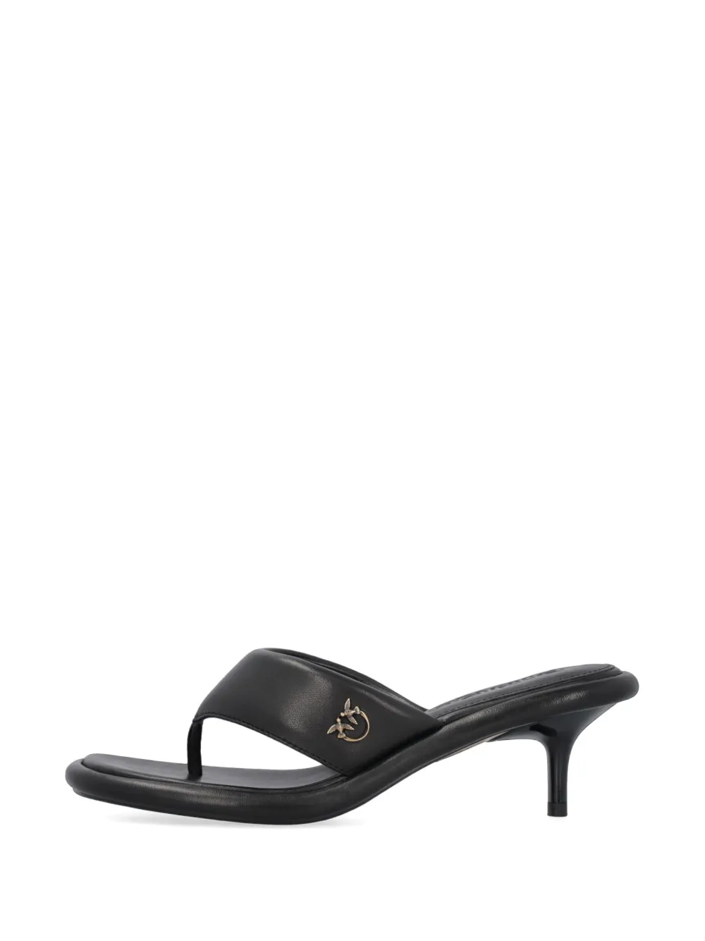 PINKO Love Birds-plaque sandals Black
