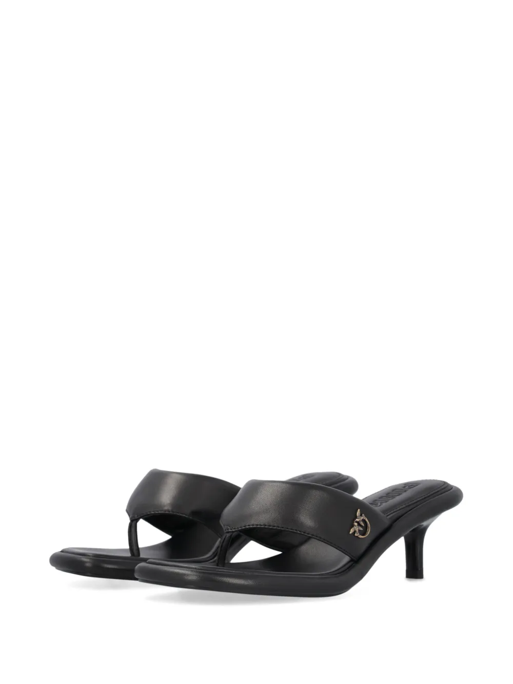 PINKO Love Birds-plaque sandals Black