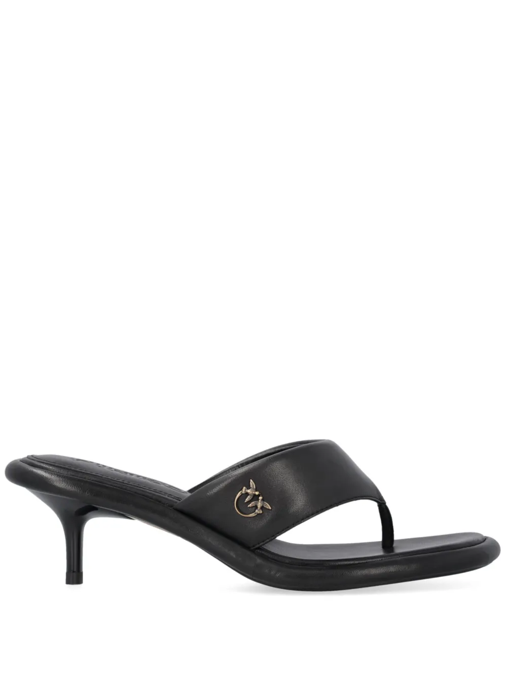 PINKO Love Birds-plaque sandals Black