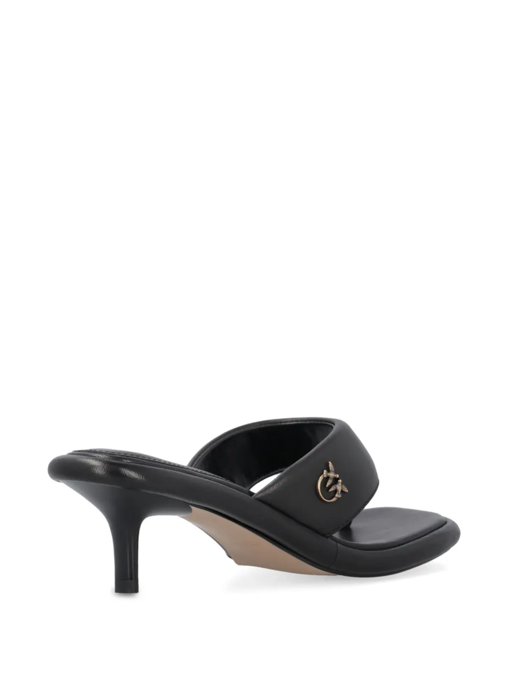 PINKO Love Birds-plaque sandals Black