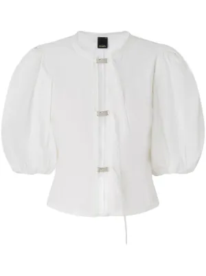 PINKO 売れ筋商品|||ピンコ シャツ トップス レディース Shirts Azure PINKO - T-shirt with Pinko Lady Cream Print – TRYME Shop