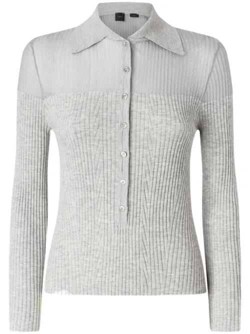 Polo à design nervuré - PINKO - Modalova