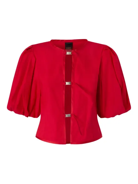 PINKO puff-sleeve crop top