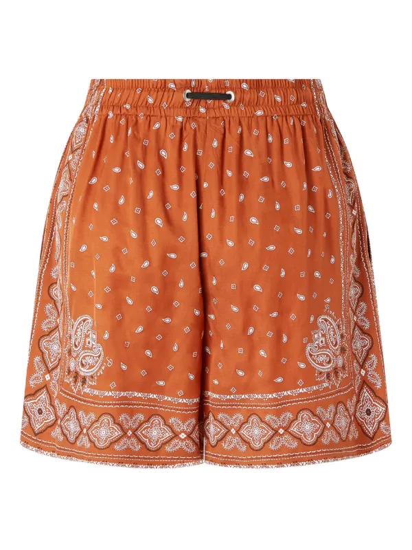 PINKO bandana-print Shorts Brown FARFETCH ZA