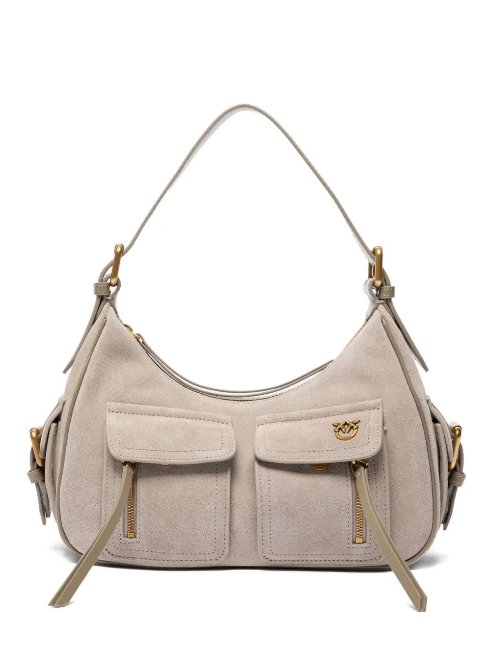 PINKO suede shoulder bag | Grey | Image 1