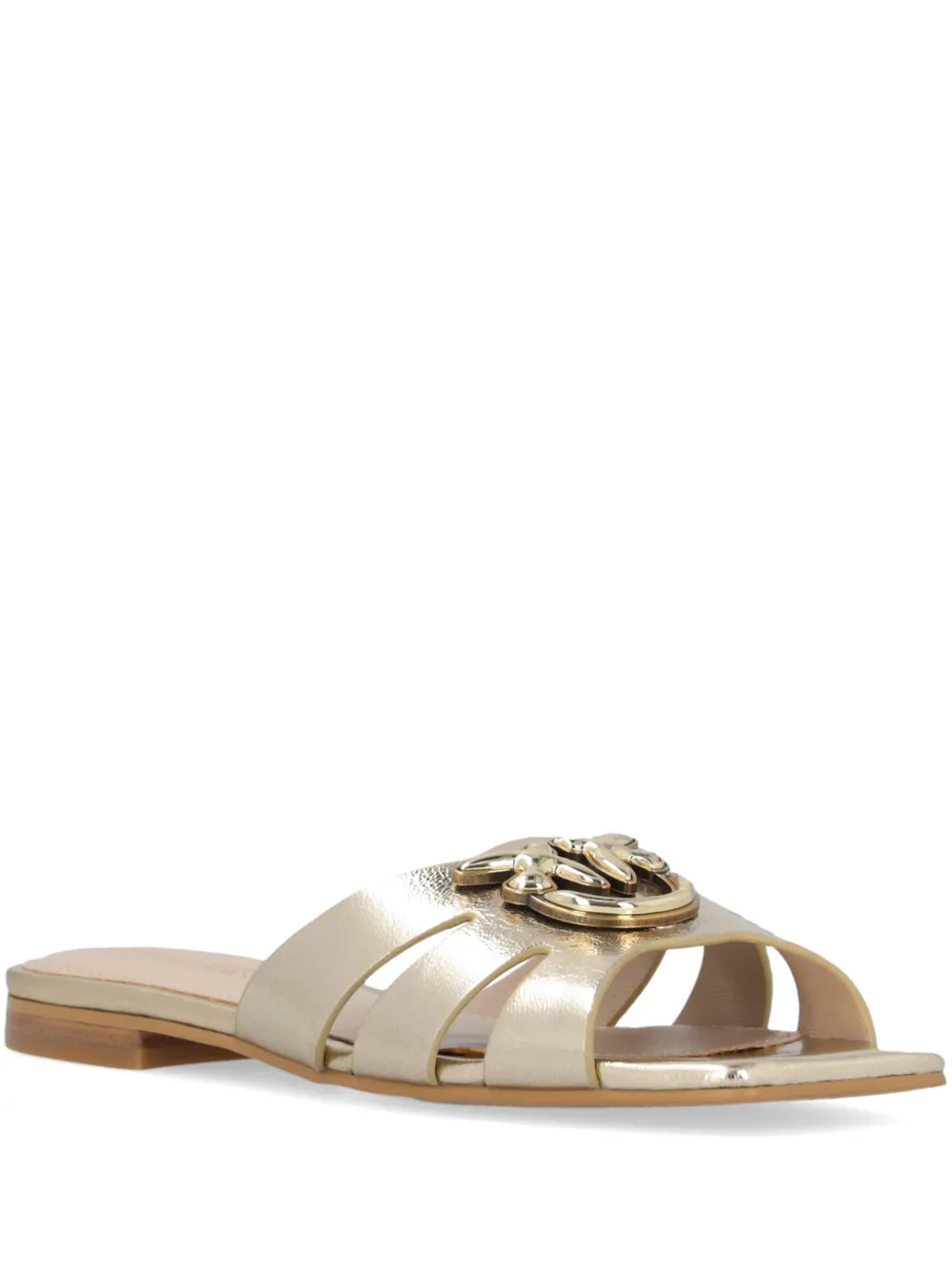 PINKO Love Birds sandalen met patroon Goud