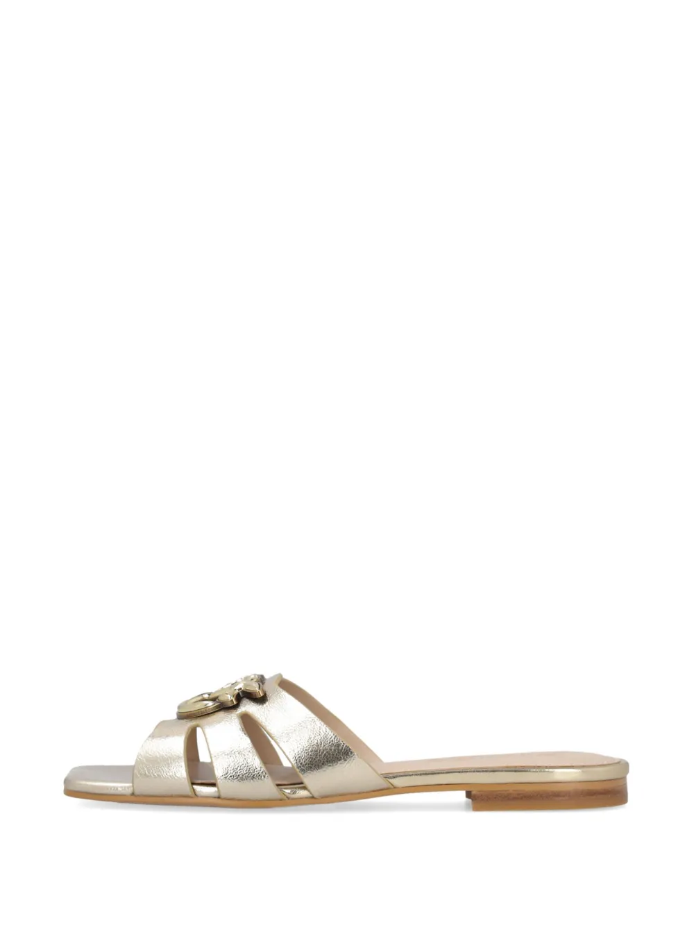 PINKO Love Birds-motif sandals Gold