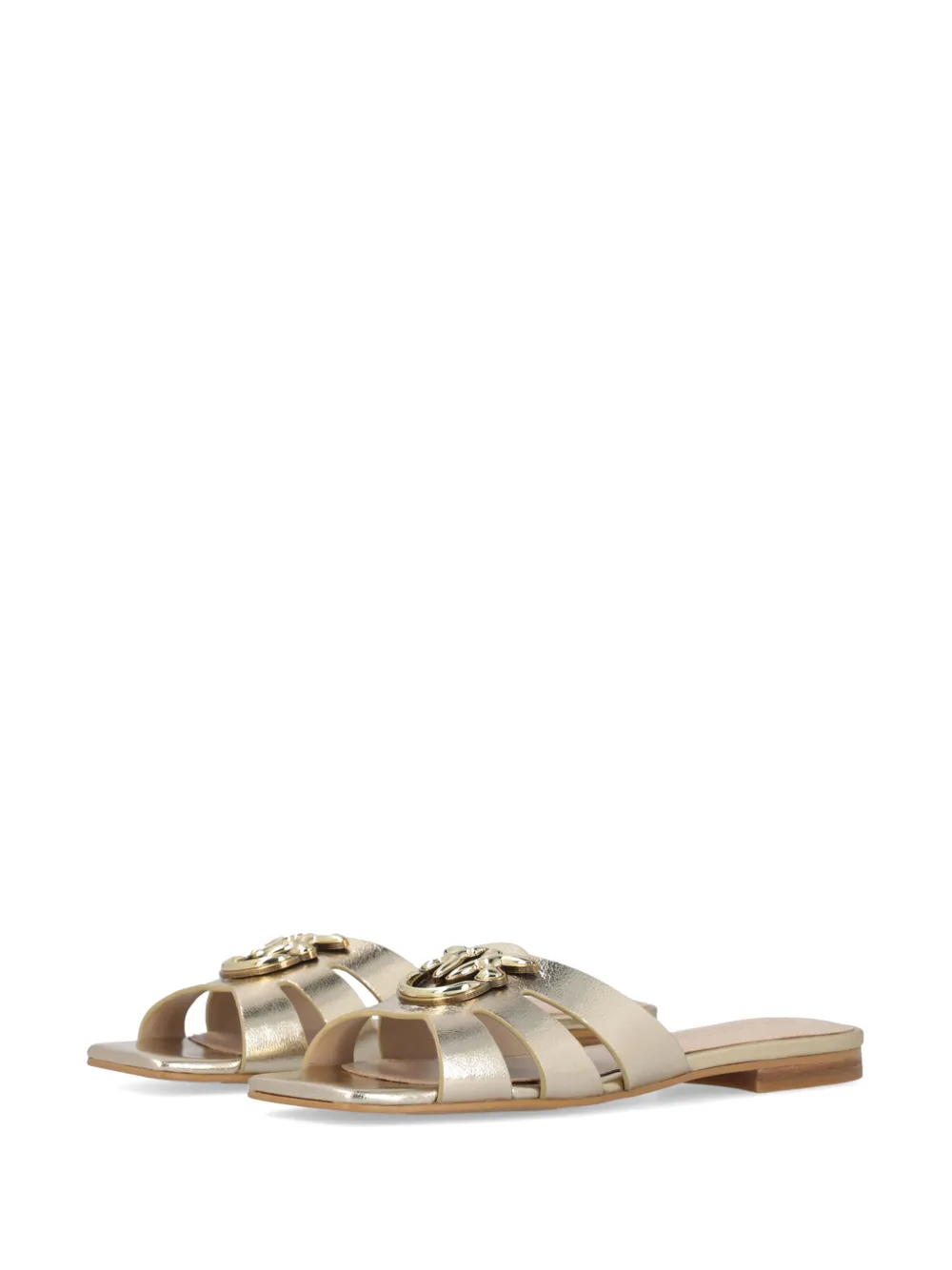 PINKO Love Birds-motif sandals Gold