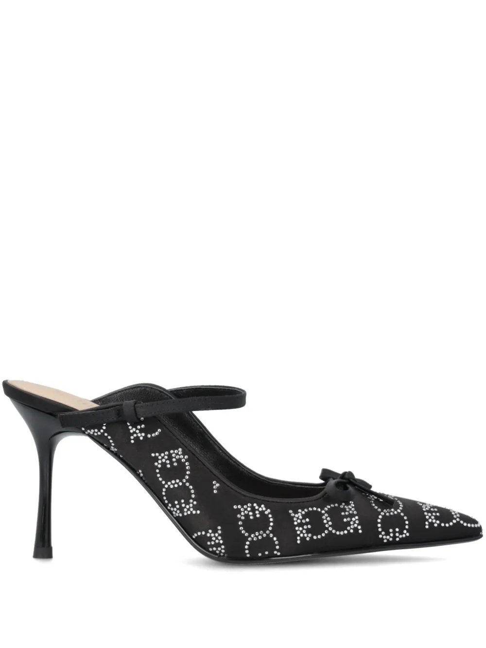 PINKO crystal-embellished mules Black