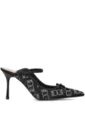 PINKO crystal-embellished mules - Black