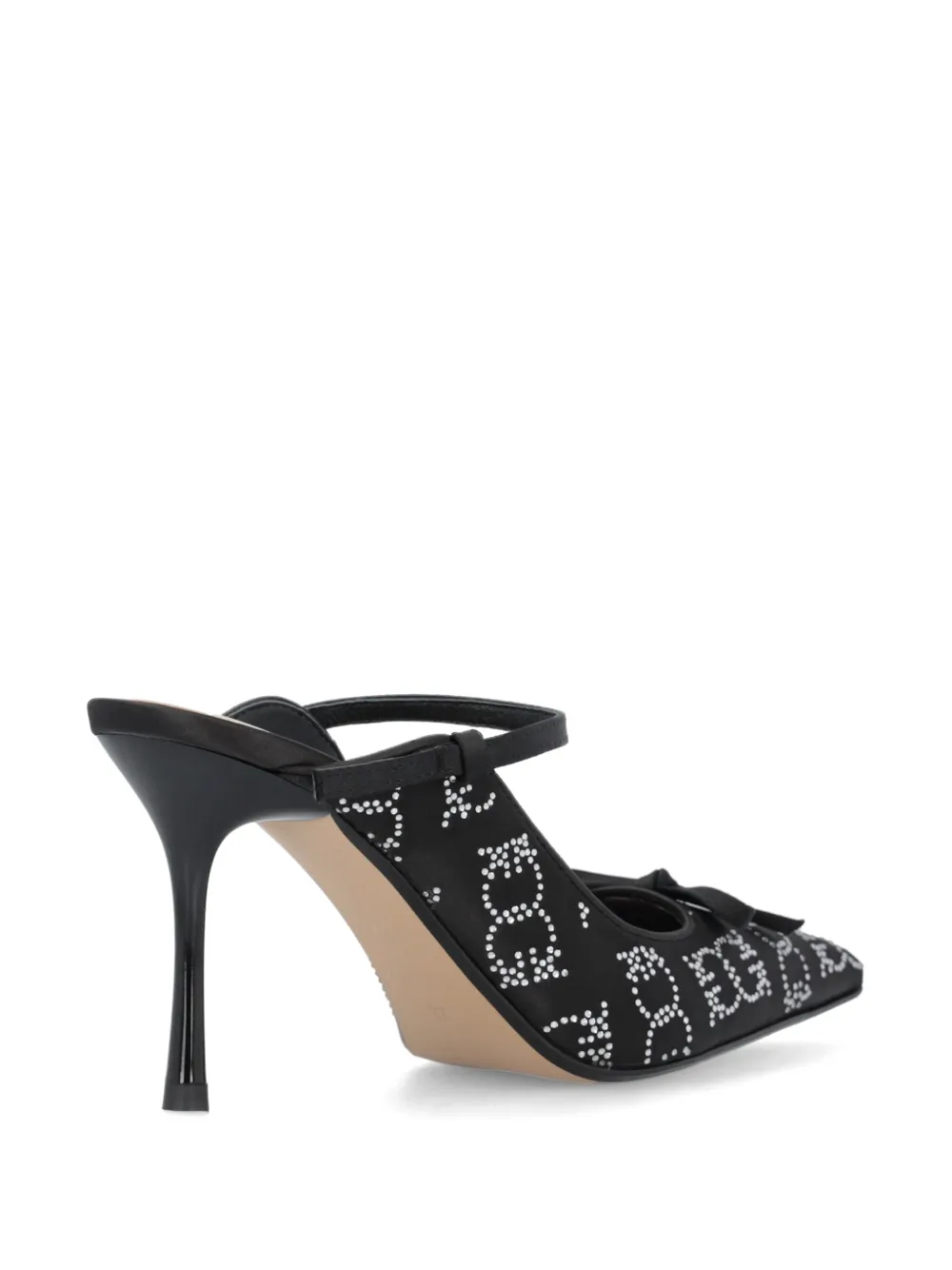 PINKO crystal-embellished mules Black