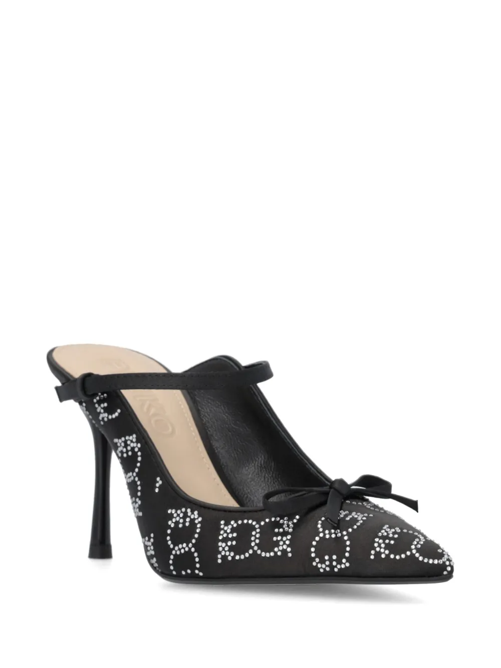 PINKO crystal-embellished mules Black