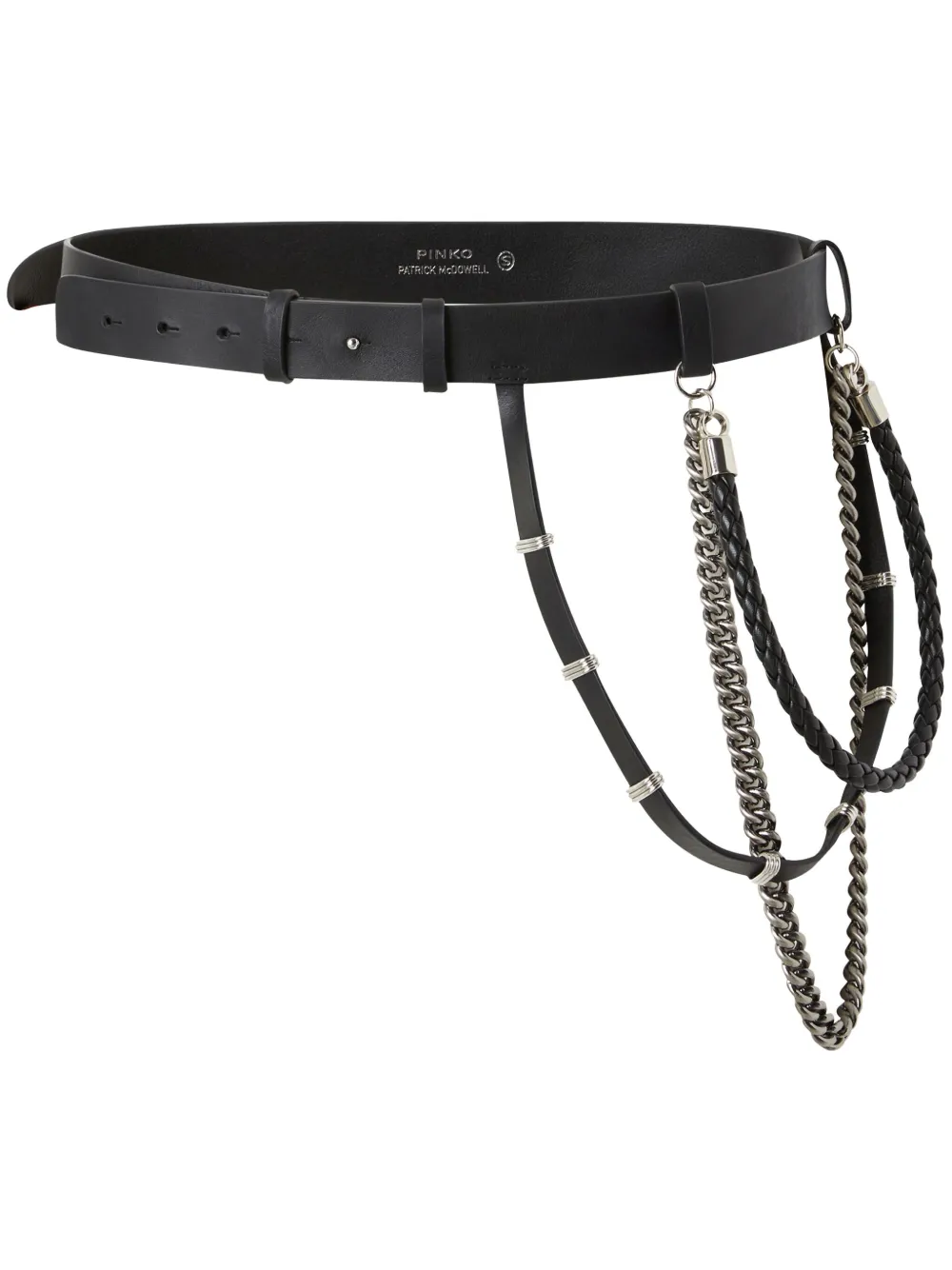PINKO Riem met kettingdetail Zwart