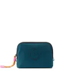 PINKO logo-embossed make up bag - Blue