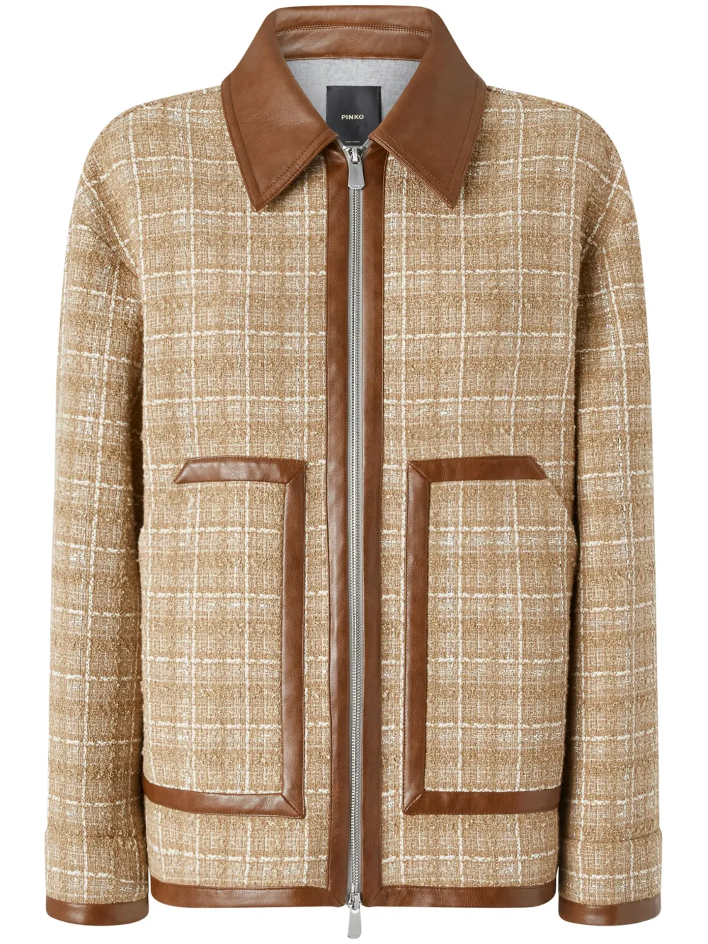 PINKO Tweed shirtjack Beige