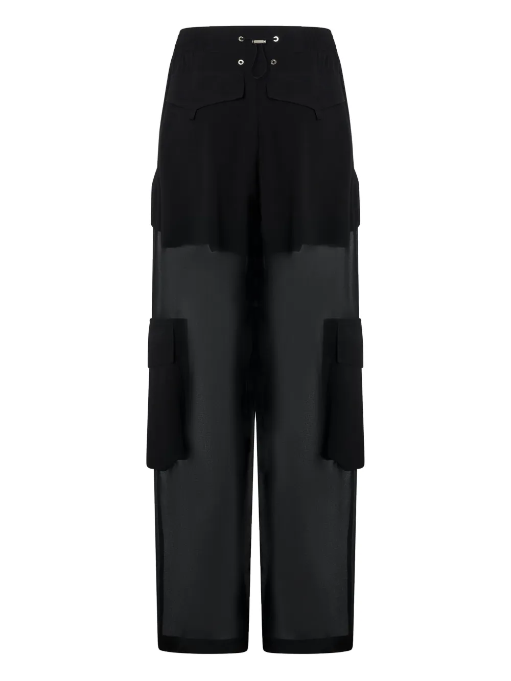 PINKO sheer cargo pants - Zwart