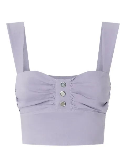 PINKO ruched-detail cropped top