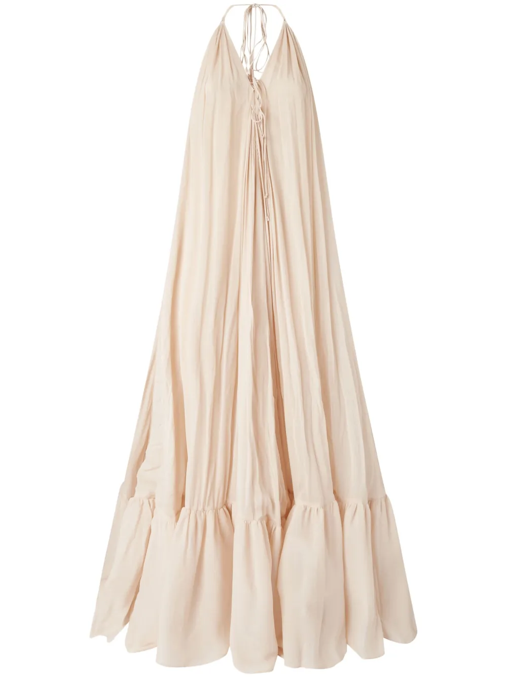 pleated maxi dress