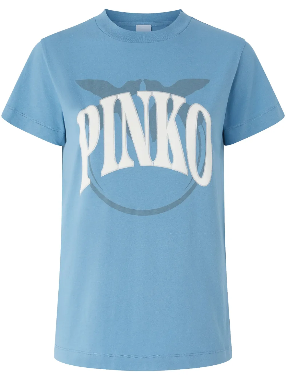 PINKO Logo and Birds T-shirt Blauw