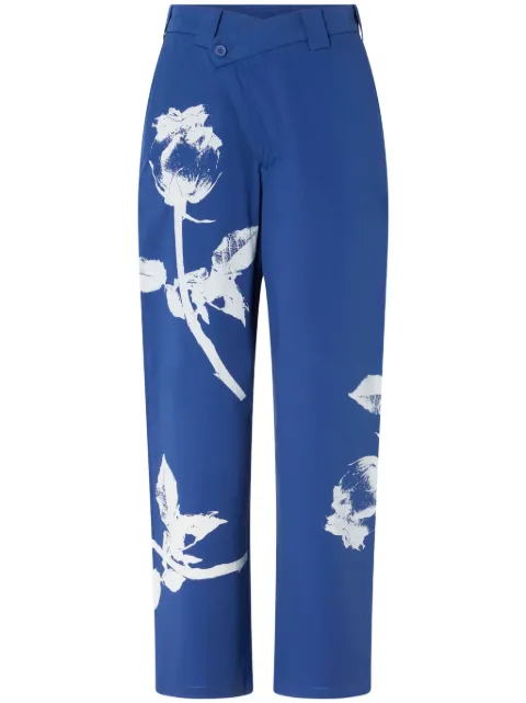 PINKO floral-print cotton pants